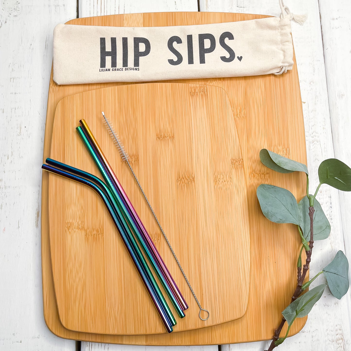 Iridescent Stainless Steel Straw Pack - Hip Sips