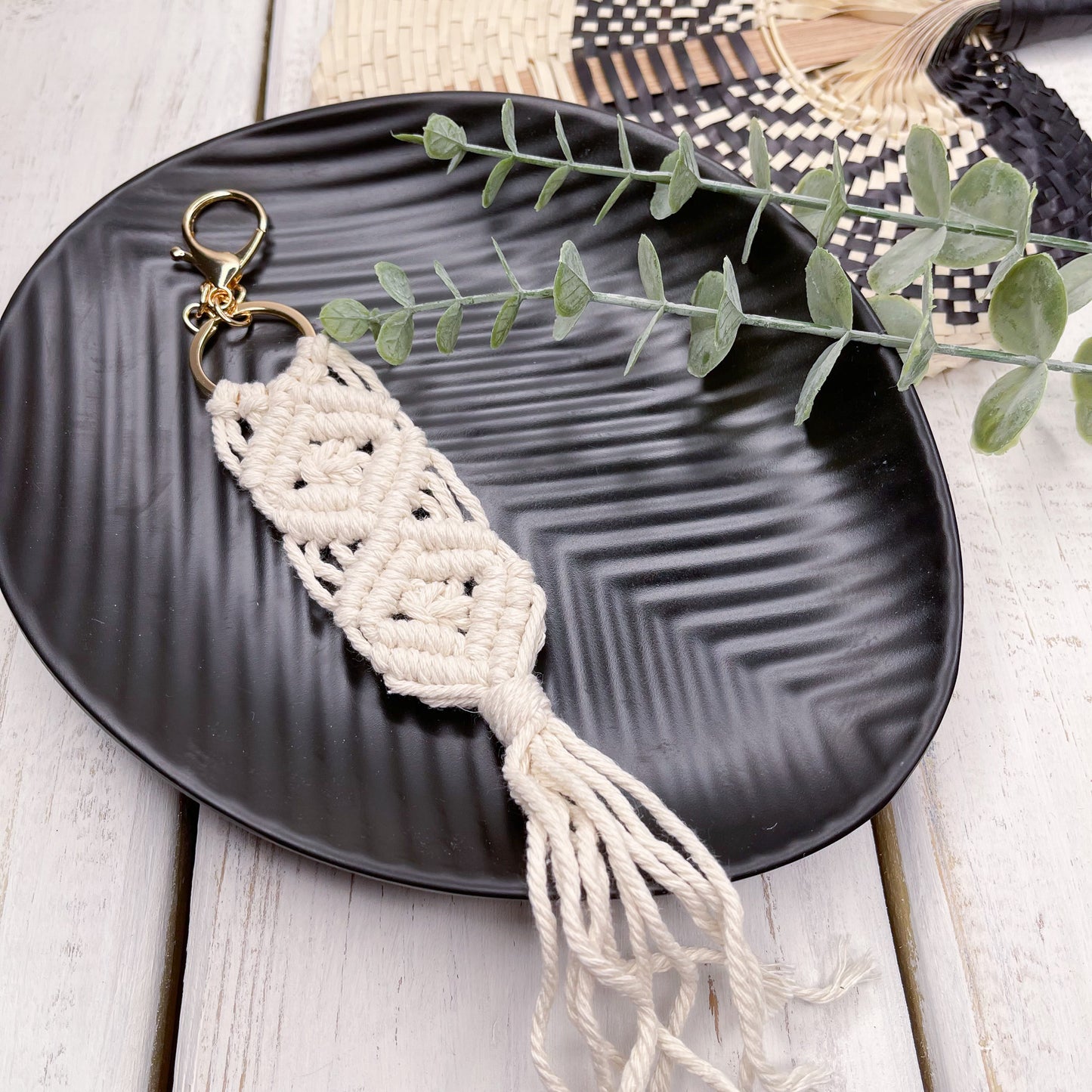 10" Macrame Keychain