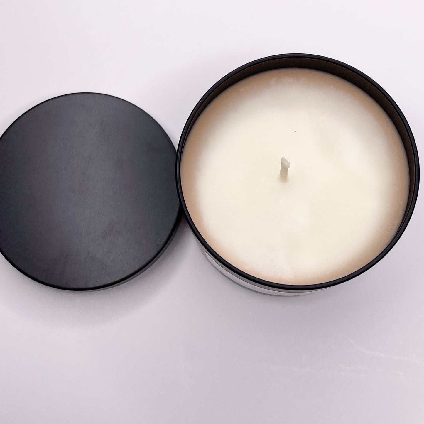 8oz Luxury Black Tin Soy Candle - Various Scents