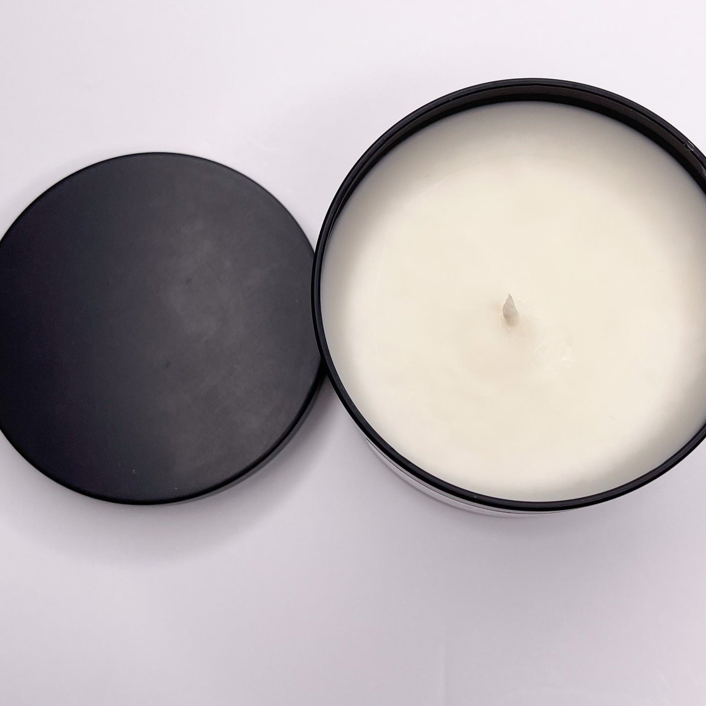 8oz Luxury Black Tin Soy Candle - Various Scents