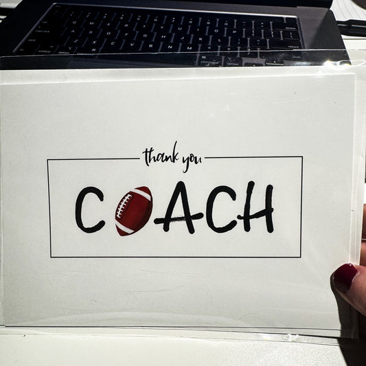Thank You Coach (Football) - Greeting Card