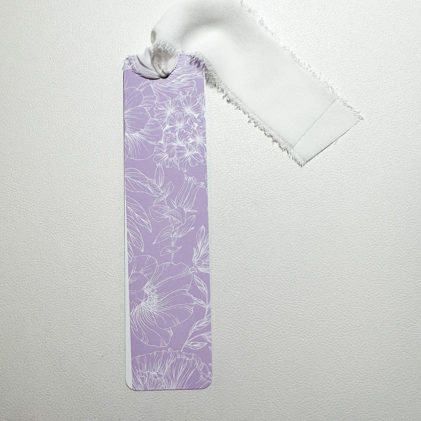 Purple Floral - Metal Bookmark