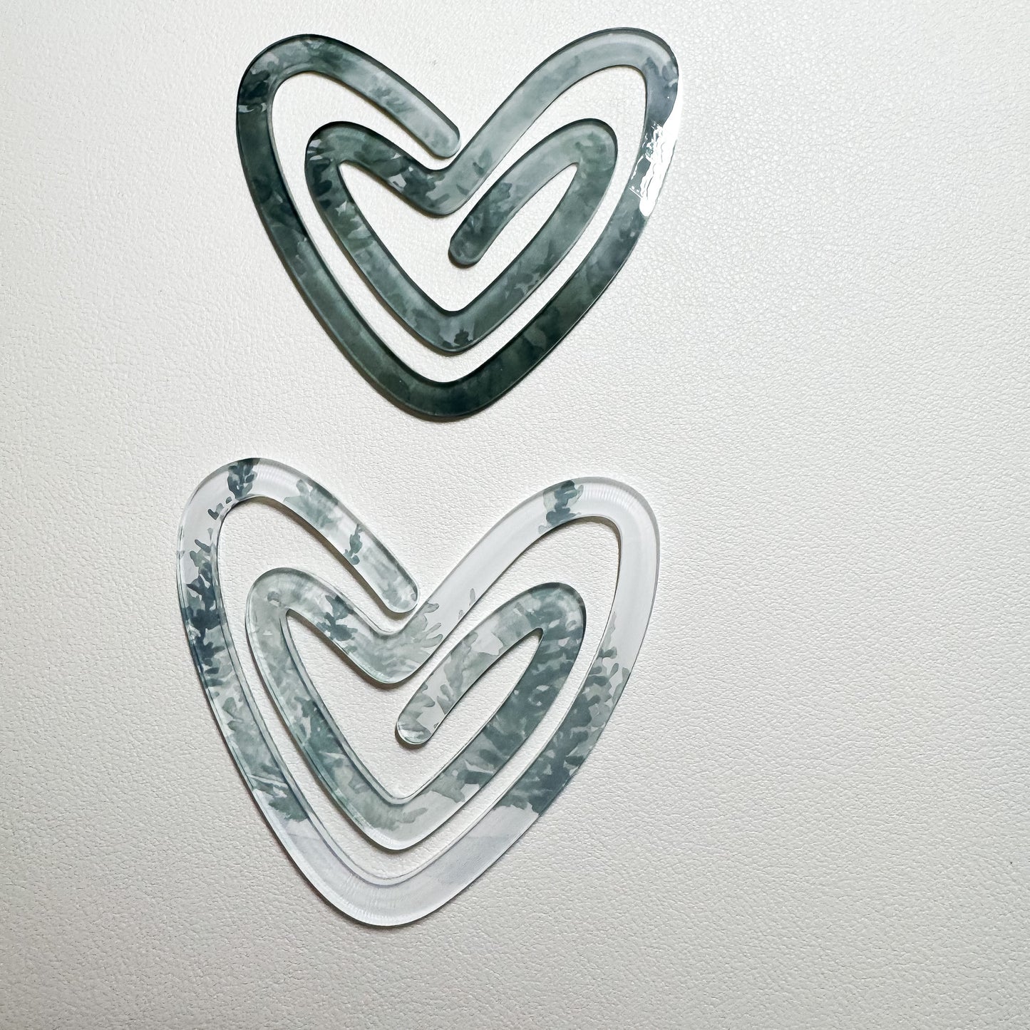 Reverence Pine - Acrylic Jumbo Heart Paper Clips