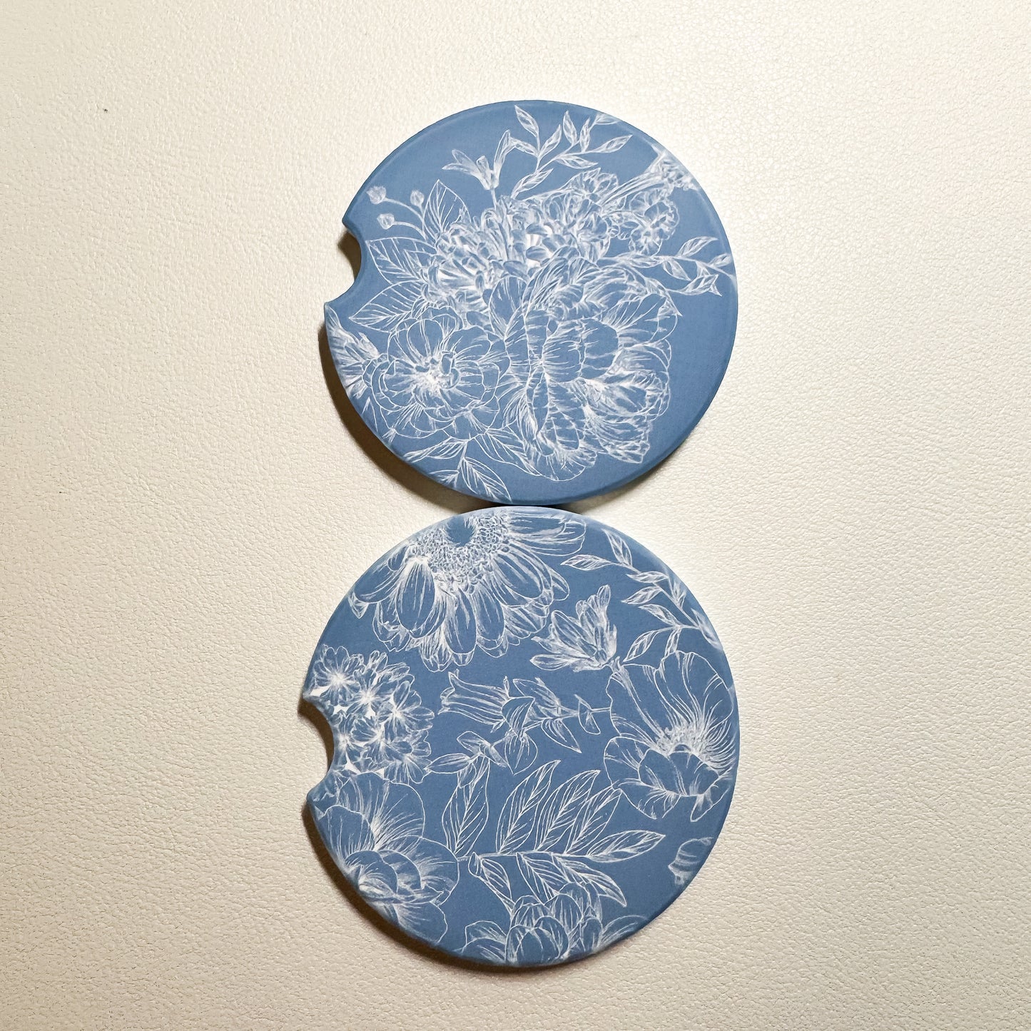 Love Blossoms Lily - Ceramic Car Coasters