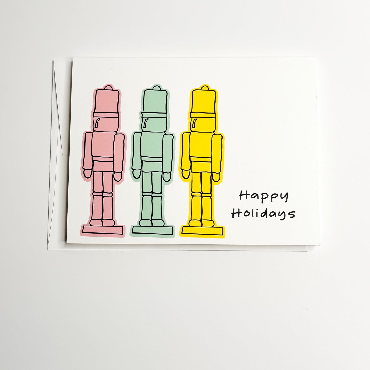 Happy Holidays Nutcracker - A2 - Blank Inside