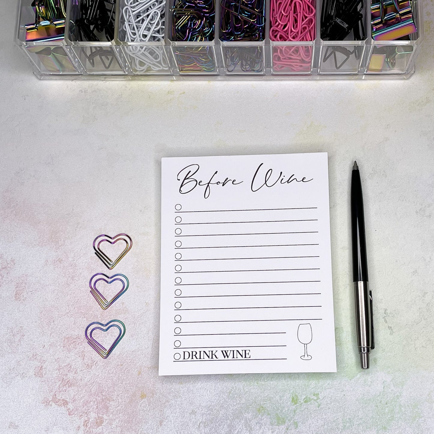 Before Wine List - Notepad