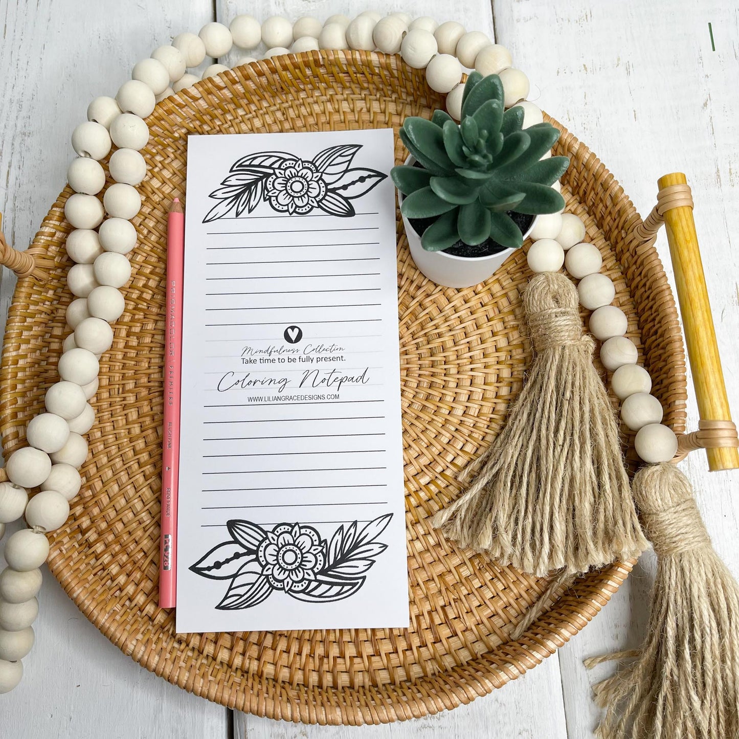 Blossom Coloring - Tall Notepad