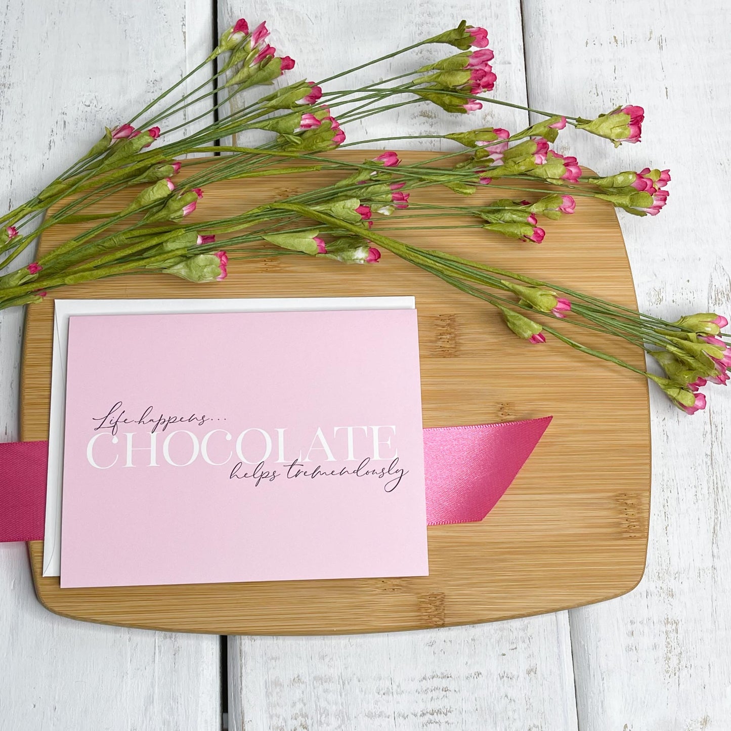 Chocolate Helps - A2 - Blank Inside