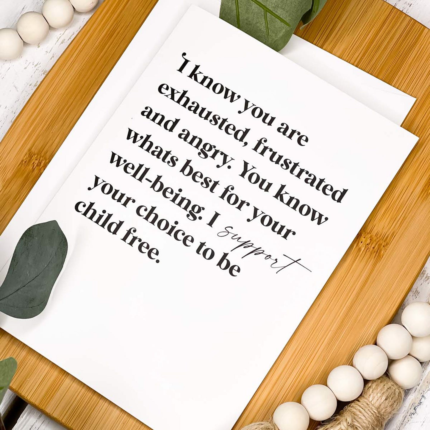 Child Free - A7 Greeting Card