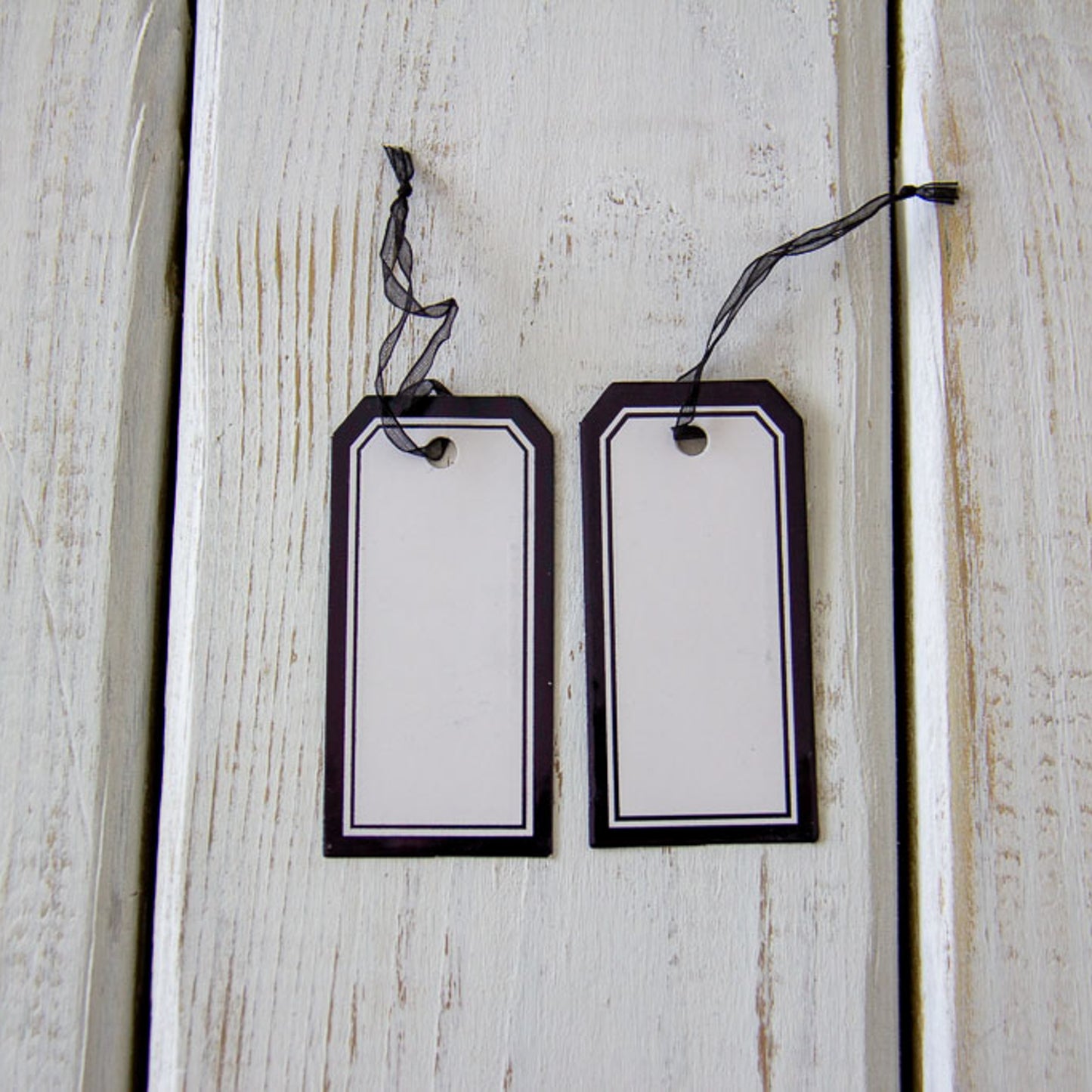 Black and White Plain Gift Tags