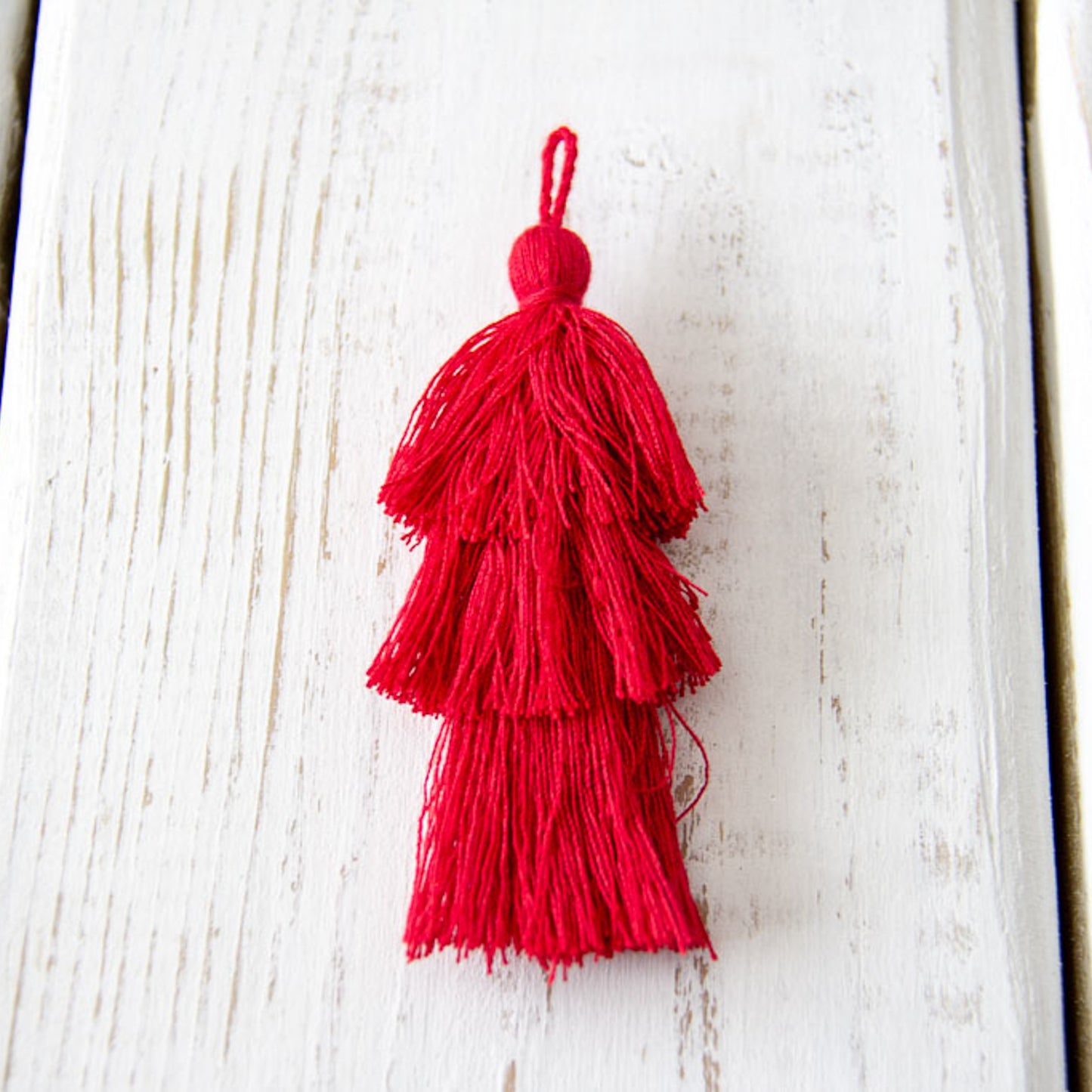 Red Fringe Tassel - Embellishment