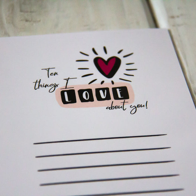 Things I Love About You - Placemats (4)