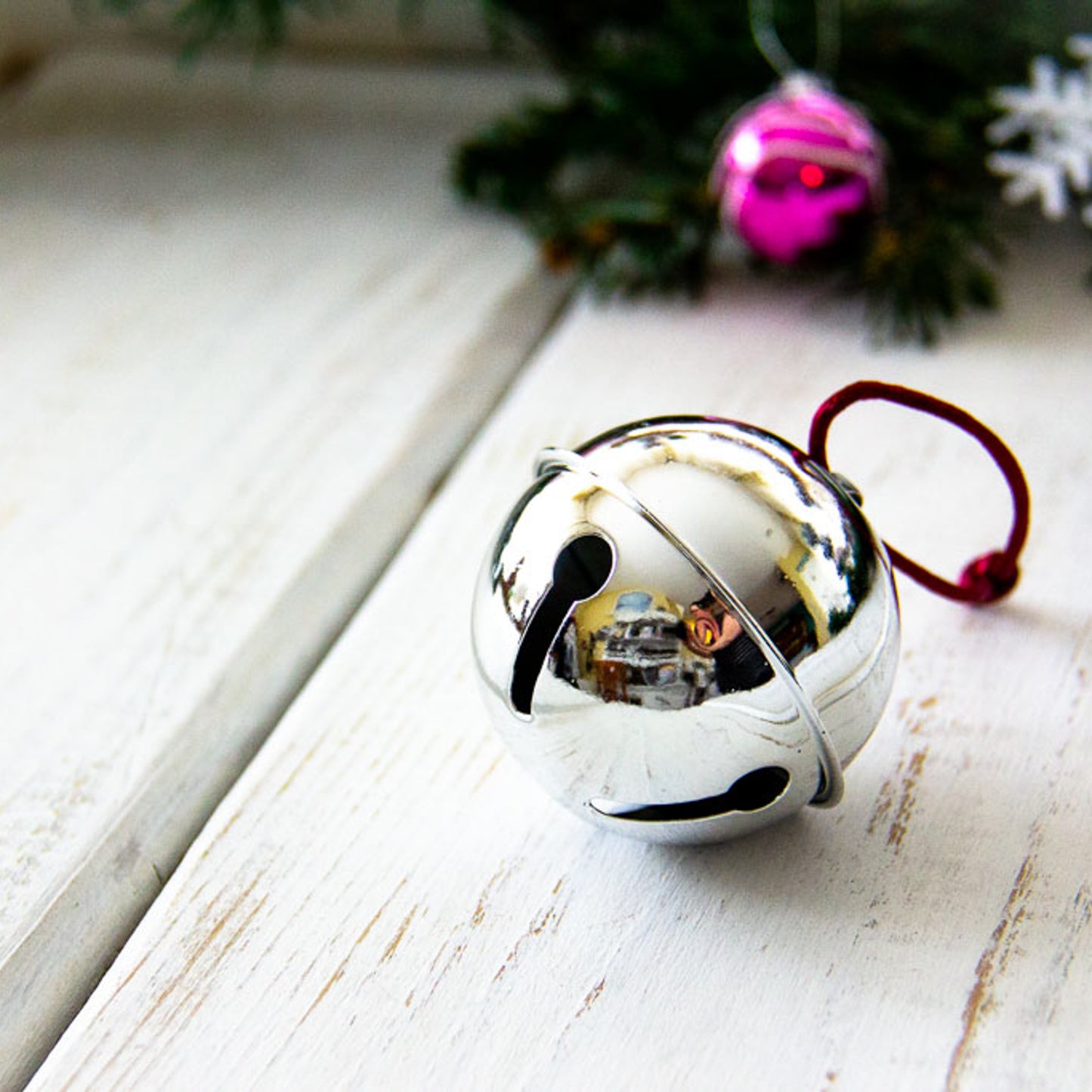 X-Large Silver Jingle Bell - Gift Embellishment