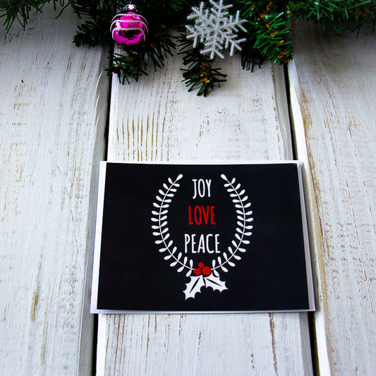 Joy Love Peace - Postcard