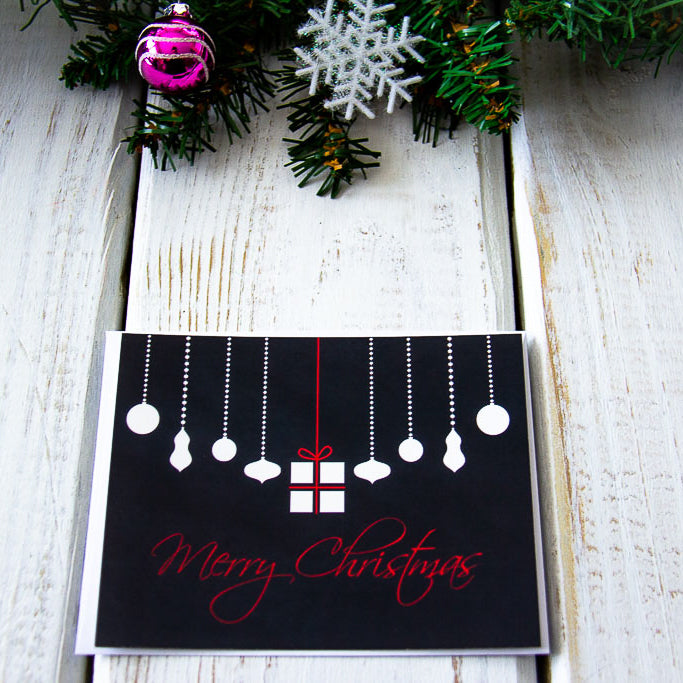Merry Christmas Bulbs - Postcard