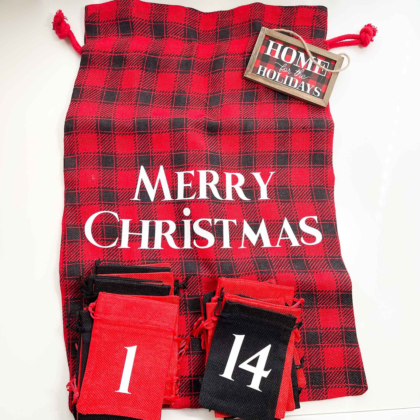 Reusable R/B Buffalo Check - Advent