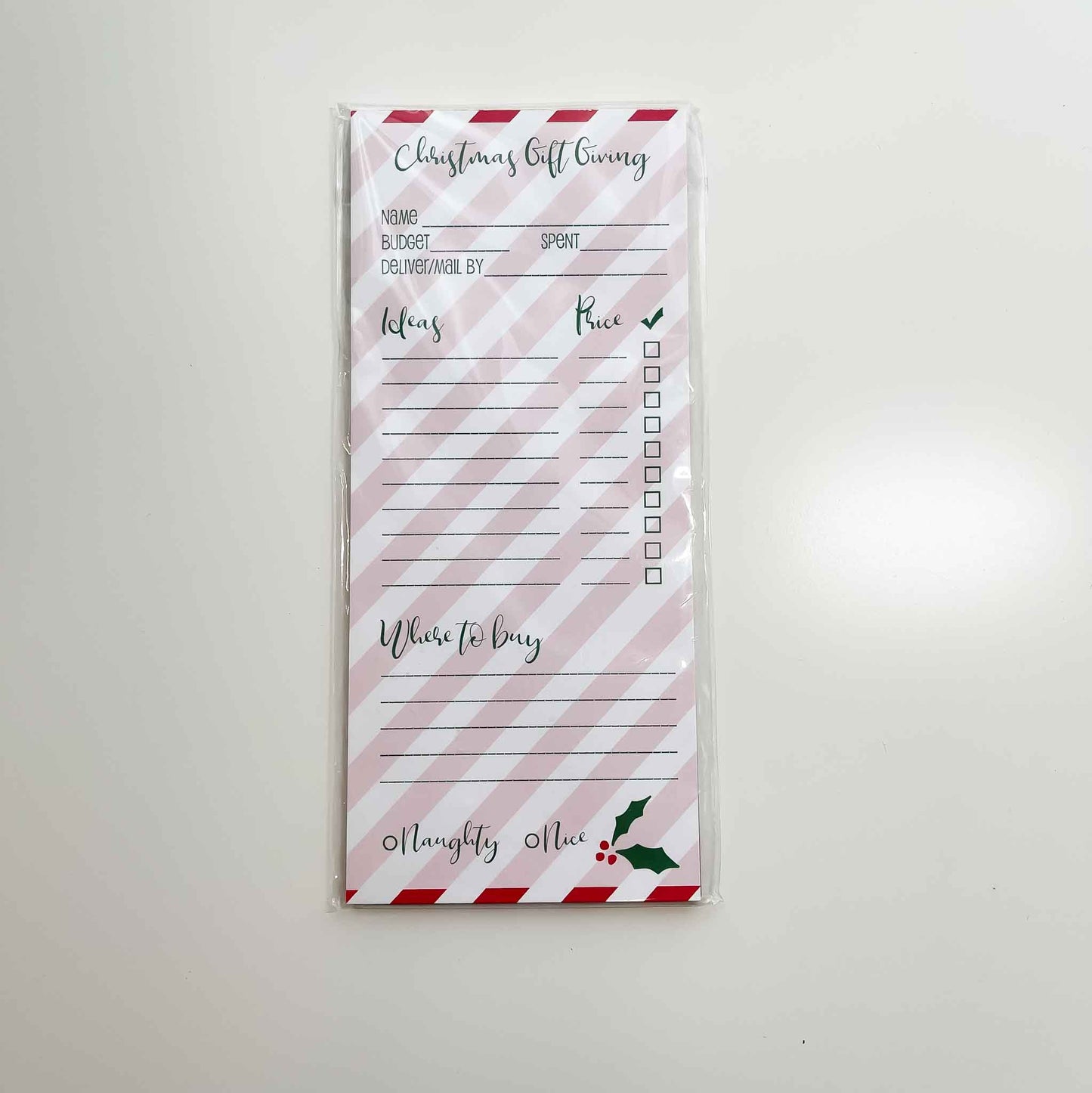 Christmas Gift Giving Notepad