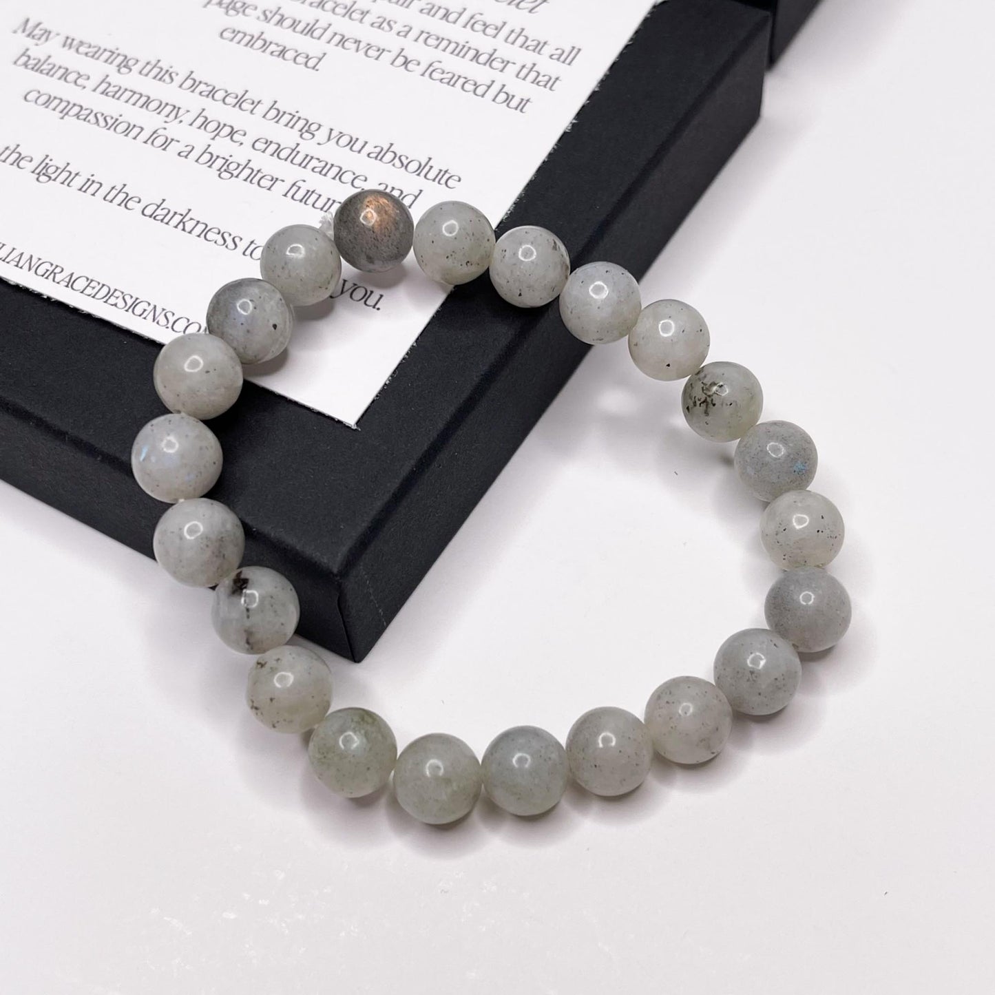 Light in the Darkness – Rainbow Moonstone Bracelet