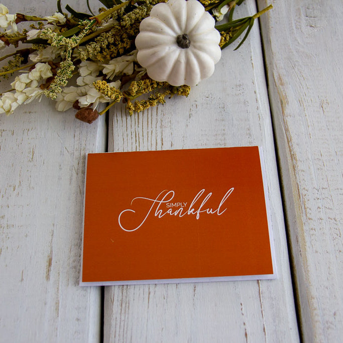 Simply Thankful - Note Card