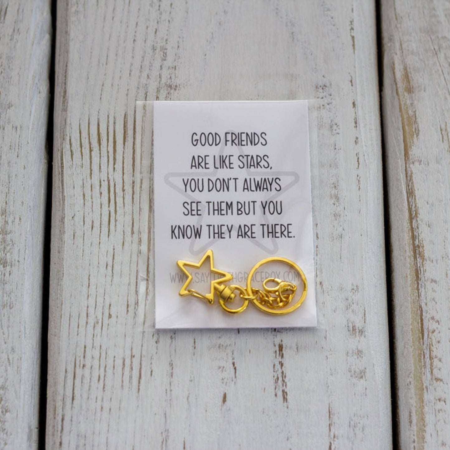 Good Friends Star Keychain