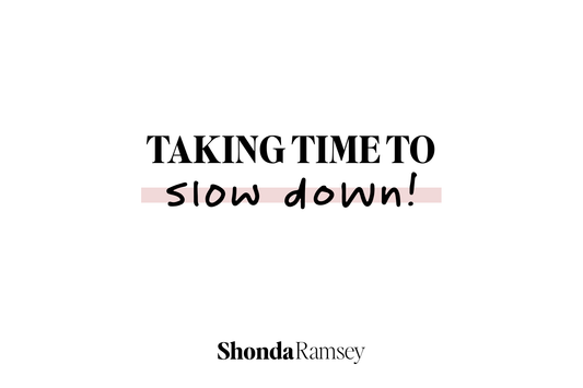 Taking time to slow down amidst the rush