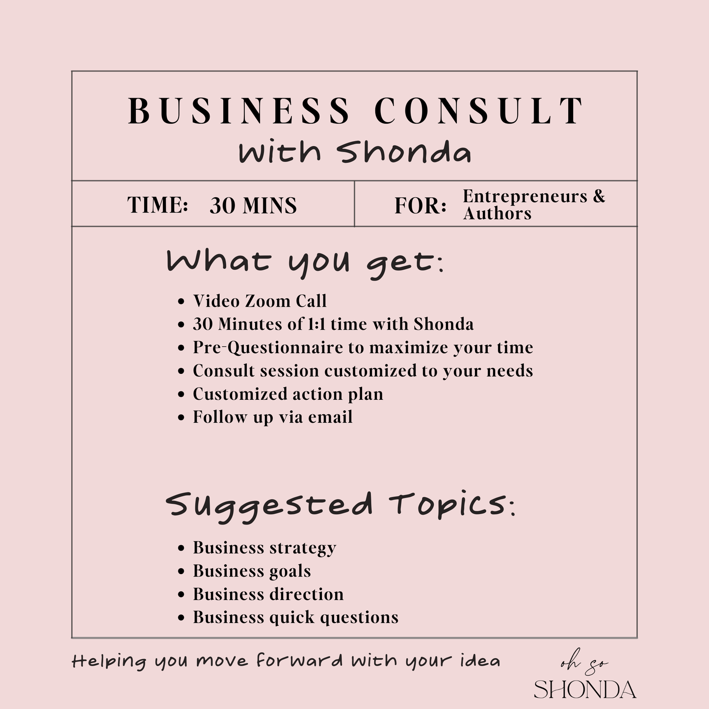 30 Minute - Business Consult Session