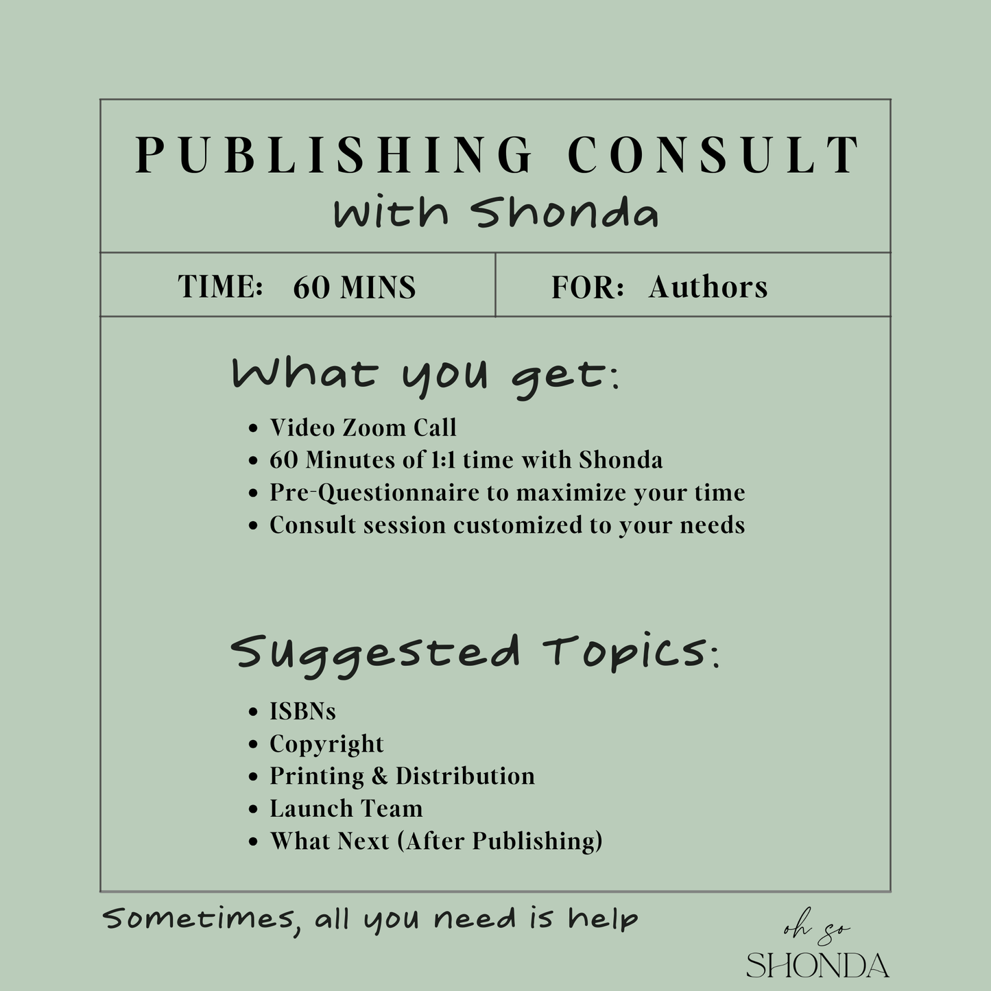 60 Minute - Publishing Consult Session