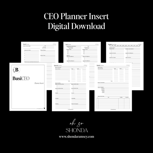 CEO Planner Insert - BusiCEO System - Digital Download