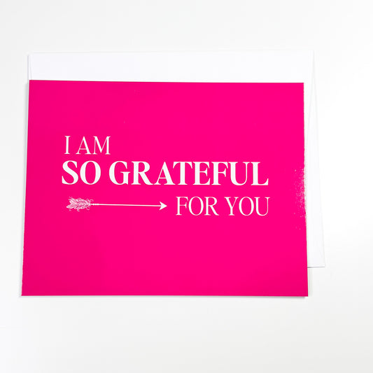 I Am So Grateful For You - Postcard with Envelope