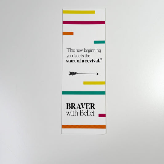 Paper Bookmark - Braver with Belief