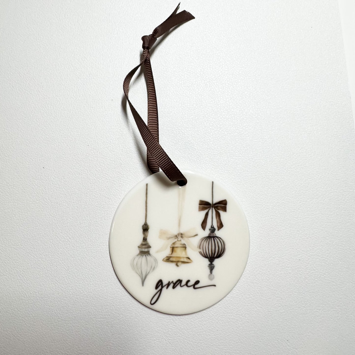 Touched with Grace - Ceramic Ornament