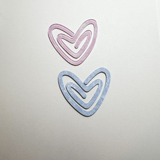 Love Blossoms Lily - Acrylic Jumbo Heart Paper Clips