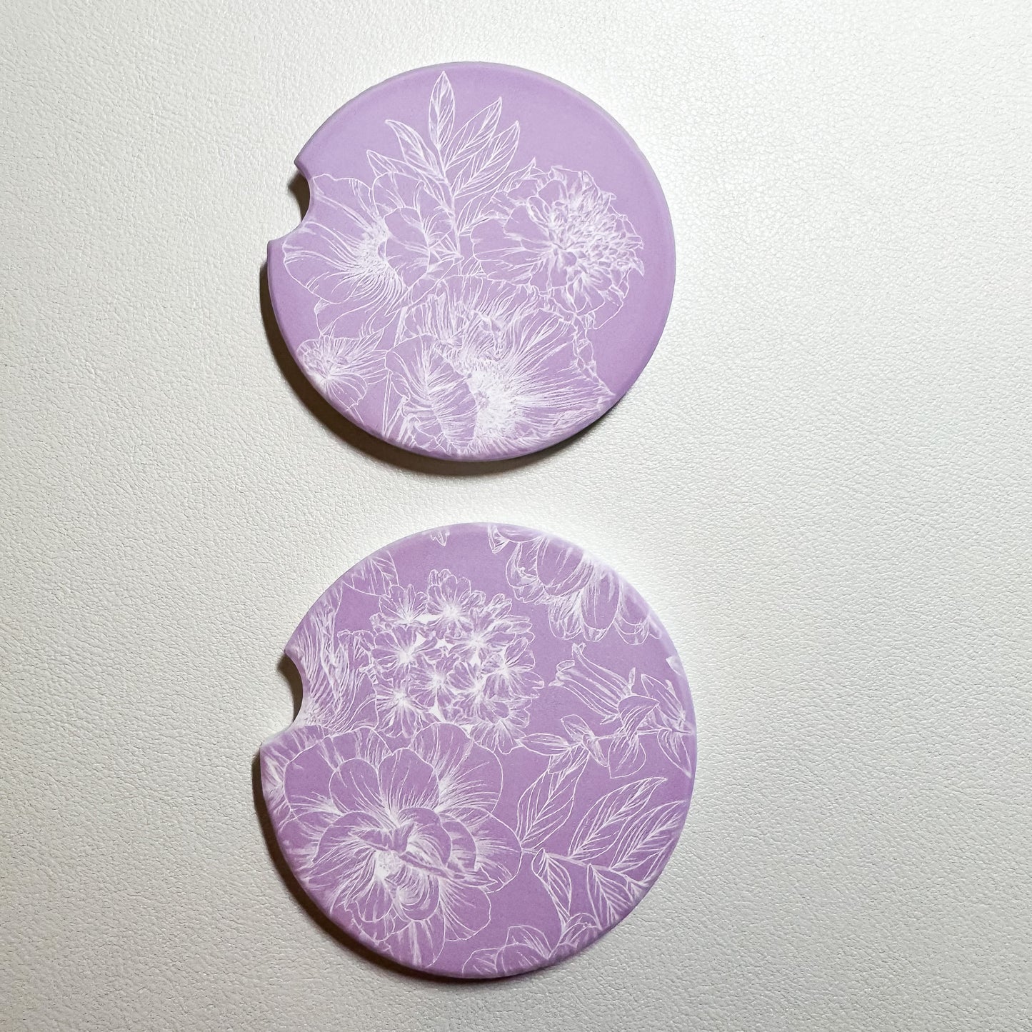 Love Blossoms Lily - Ceramic Car Coasters