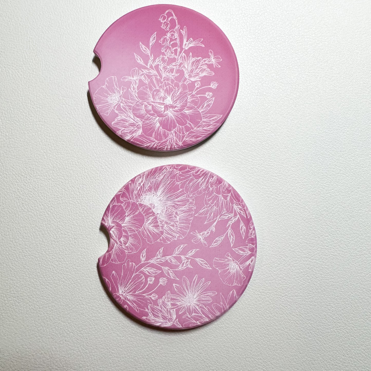 Love Blossoms Lily - Ceramic Car Coasters