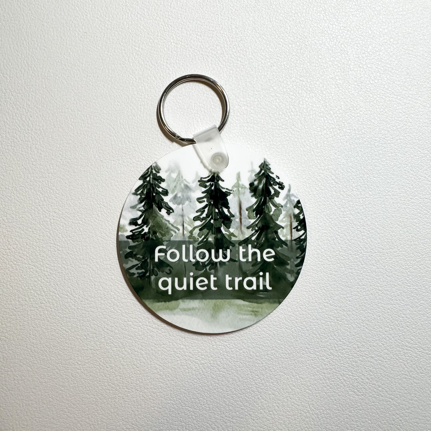 Quiet Trail - Round Keychain
