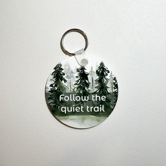 Quiet Trail - Round Keychain