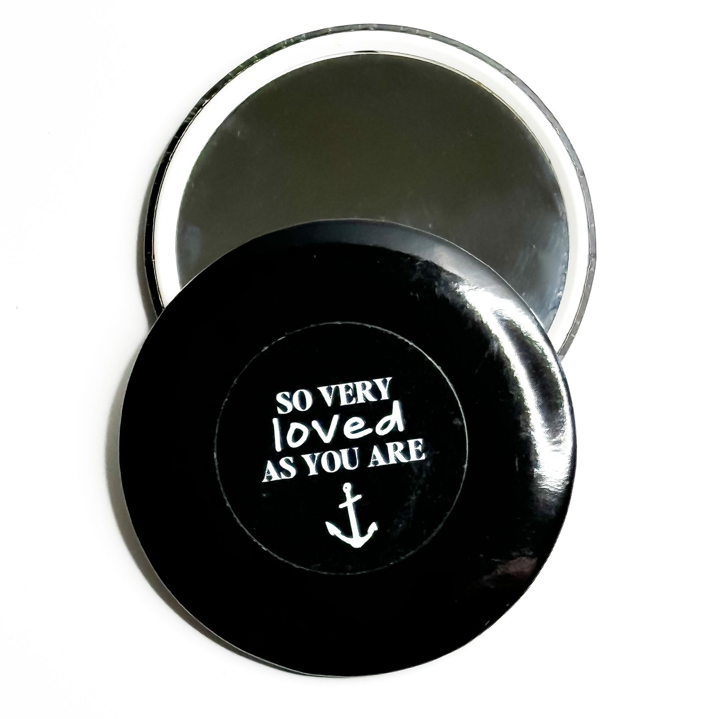 Compact Button Mirror - So Very Loved