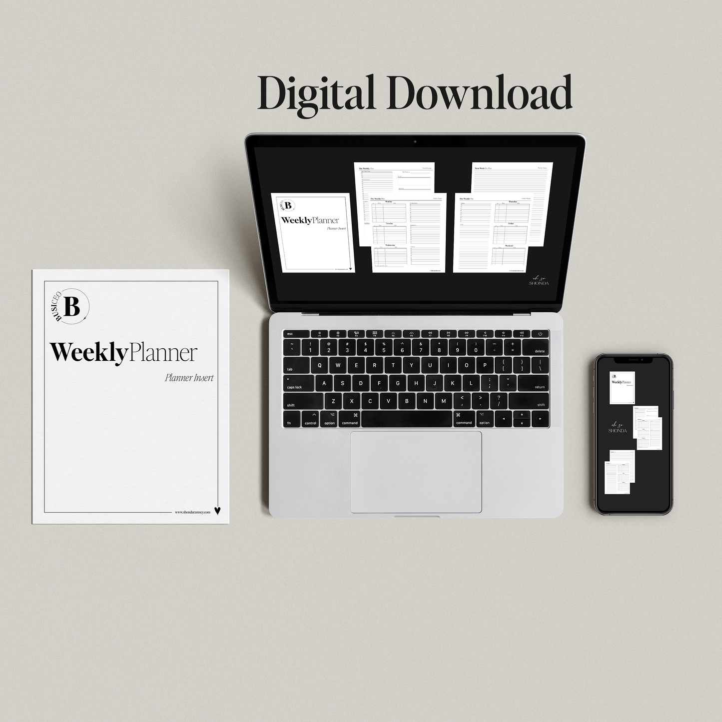 Weekly Planner Insert - BusiCEO System - Digital Download