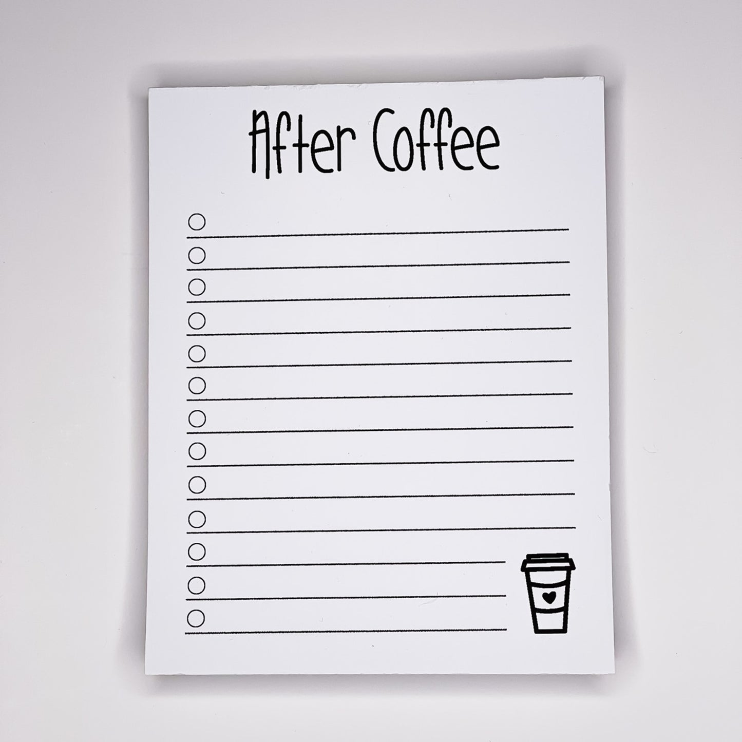 After Coffee List - Notepad