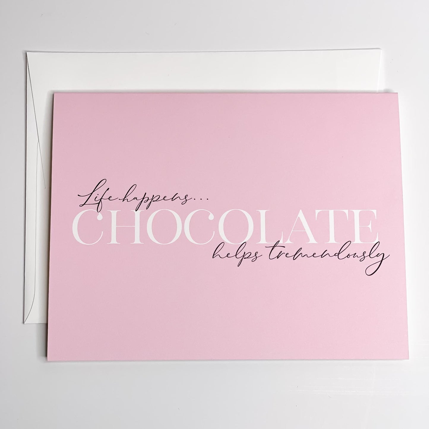 Chocolate Helps - A2 - Blank Inside