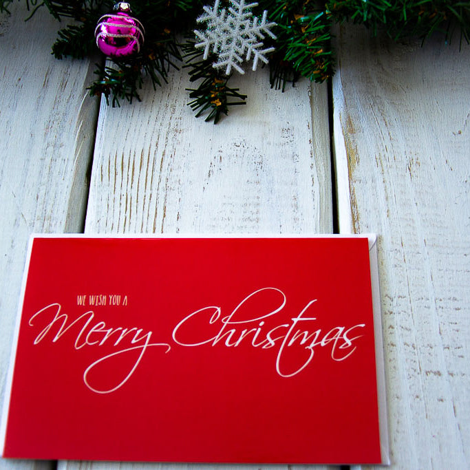 We Wish You a Merry Christmas - Holiday Greeting Card